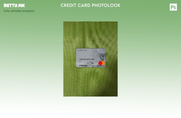 Модерен стил на Хонг Конг Глобална готовина Mastercard photolook преден шаблон